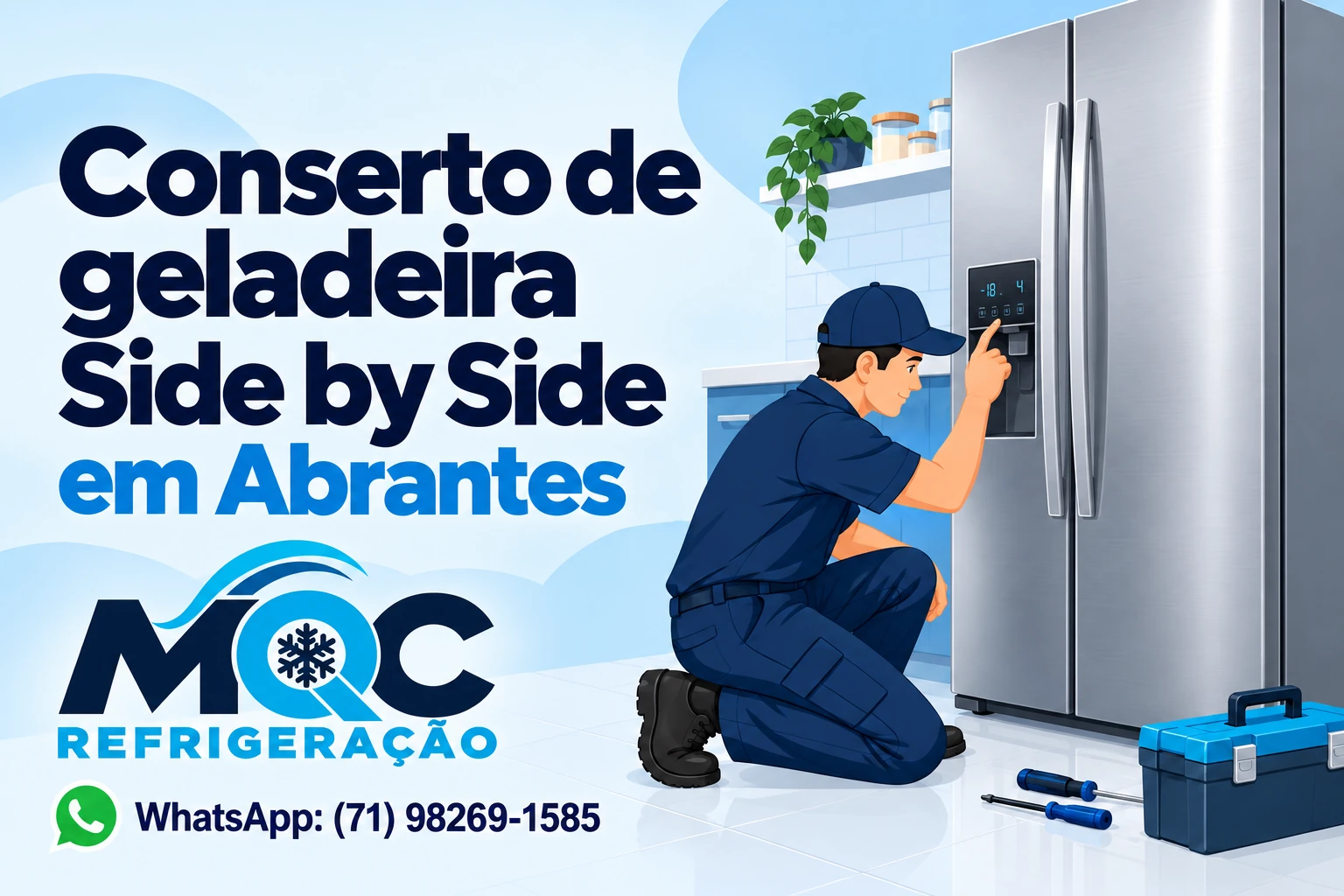 Conserto de geladeira Side by Side em Abrantes