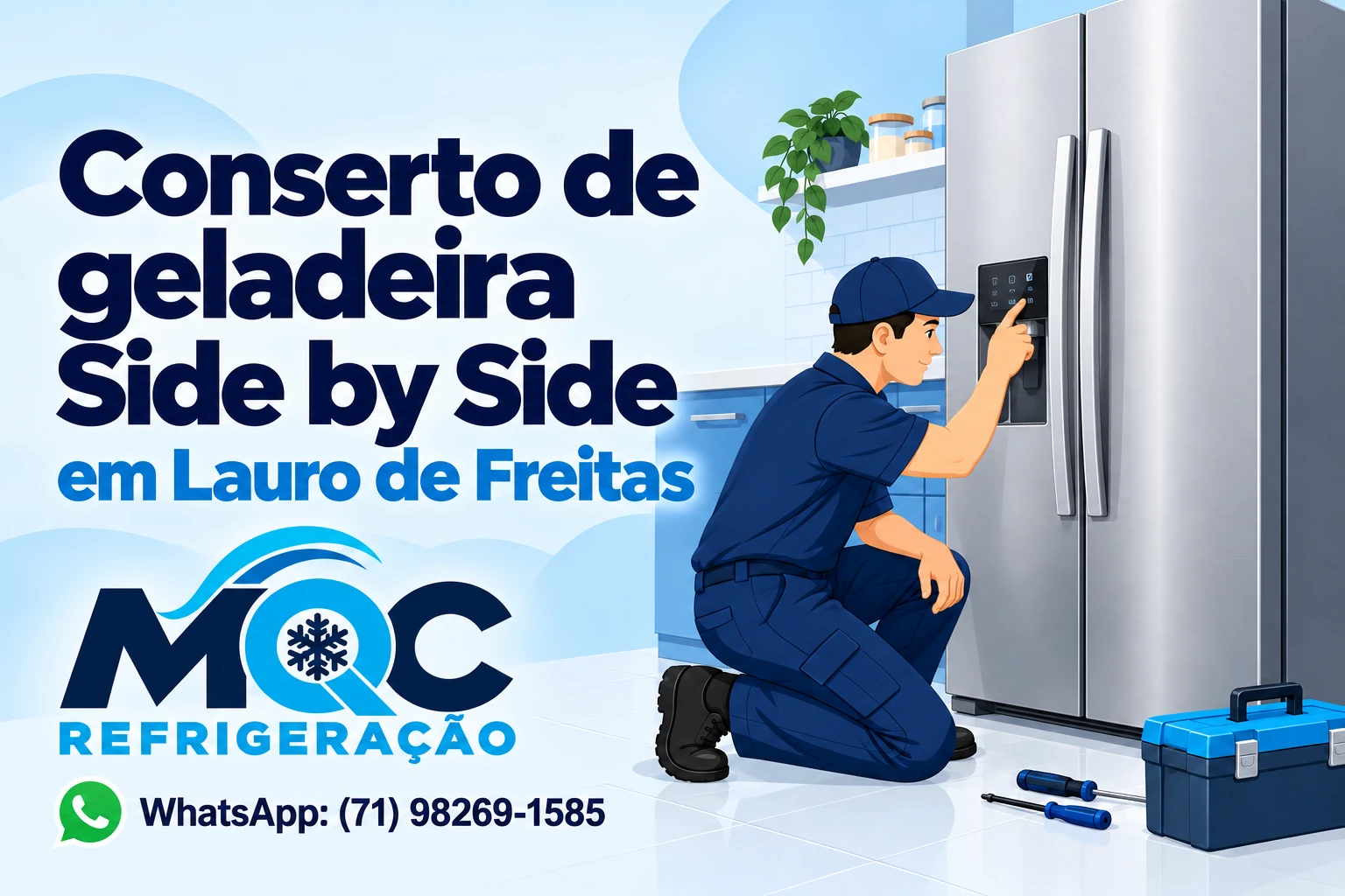 Conserto de geladeira Side by Side em Lauro de Freitas