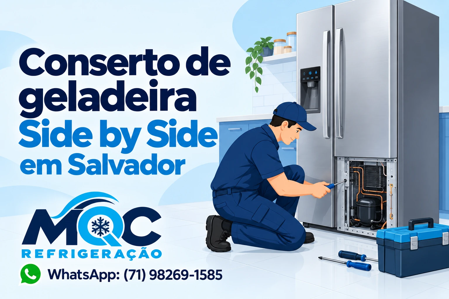 Conserto de geladeira Side by Side em Salvador